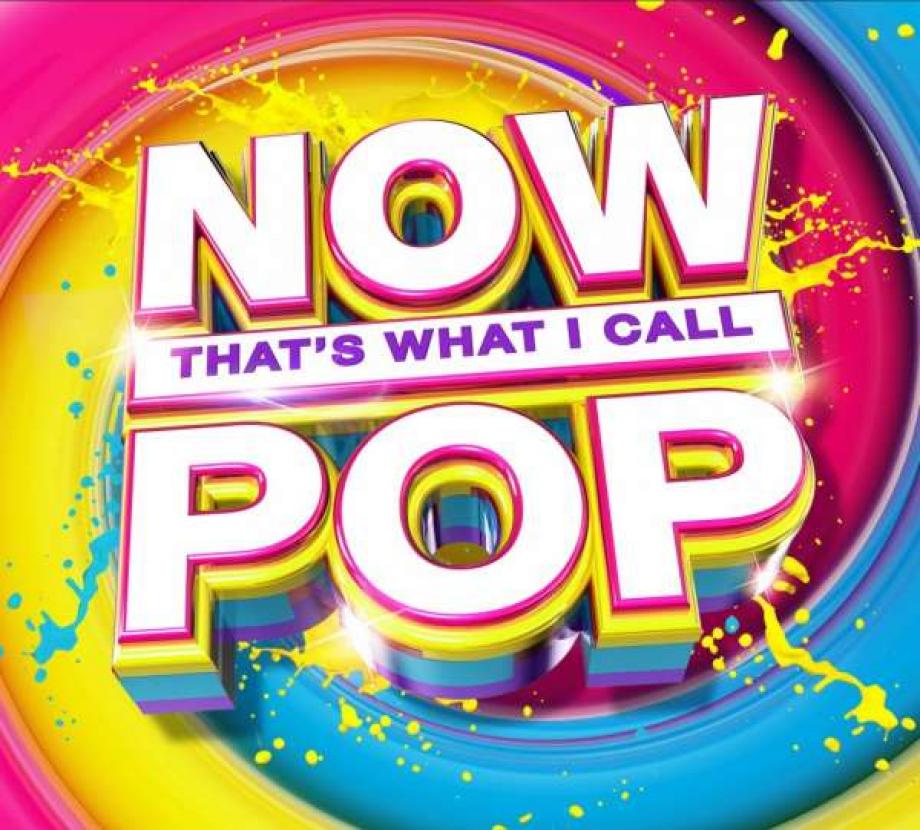 knallbuntes Bild mit dem Schriftzug "Now That's What I Call Pop"